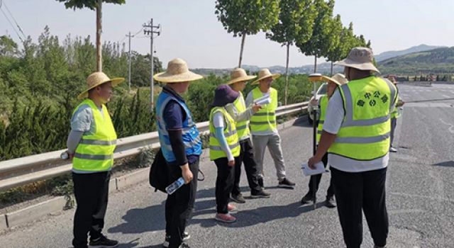2023年淄博市普通國省道路面改造及第二批養(yǎng)護工程項目路面病害復核工作順利完成